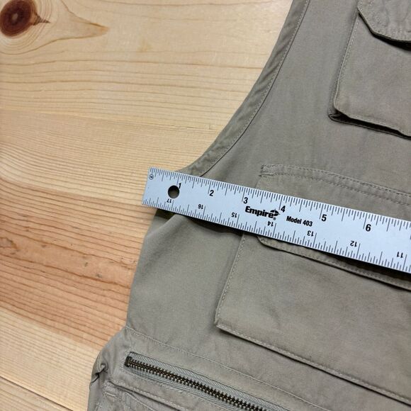 Vintage Gap Vest Large Brown Full Zip Cargo Fishing Hunting Outdoors - Picture 7 of 14